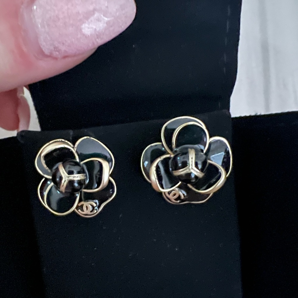 Chanel Camellia Flower Earings